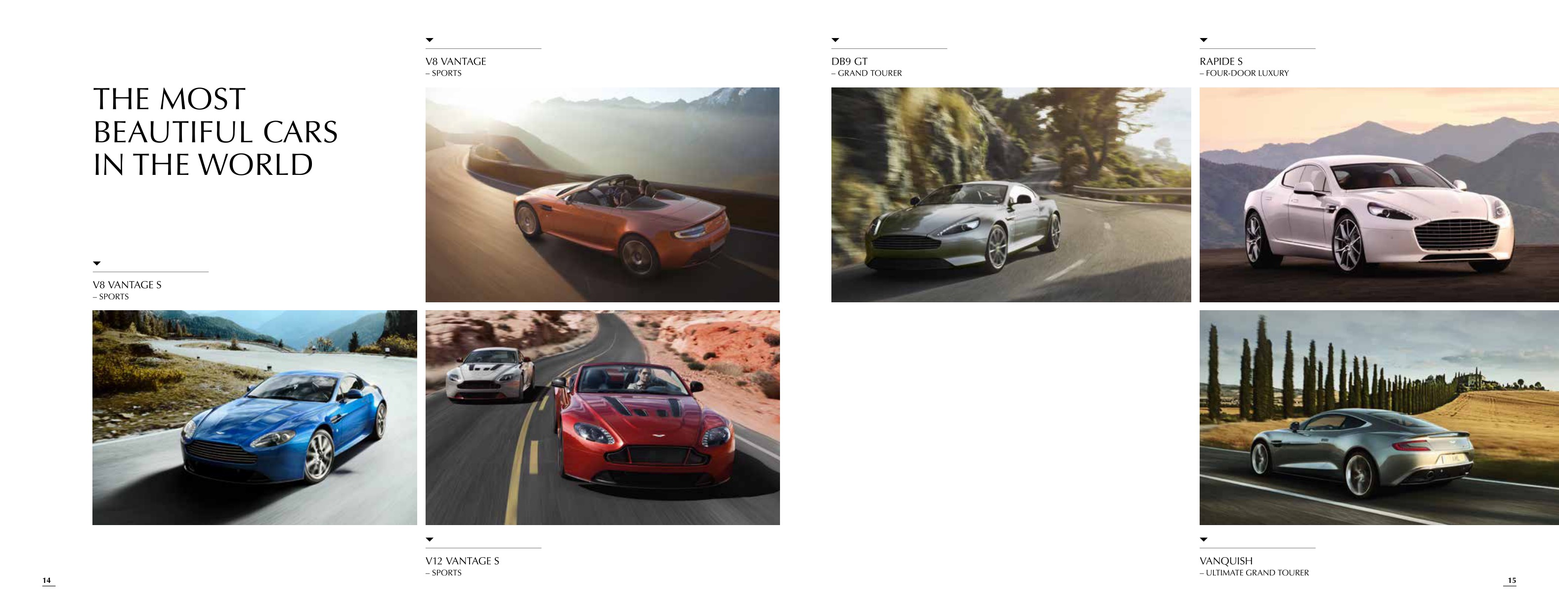 2016 Aston Martin Model Range Brochure Page 2